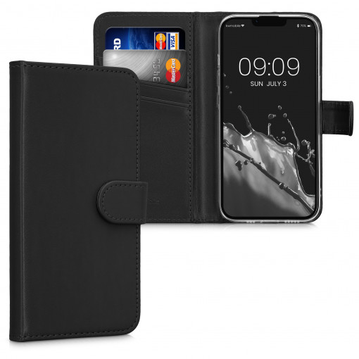Husa Kwmobile pentru Apple iPhone 14, Piele ecologica, Negru, 59212.01