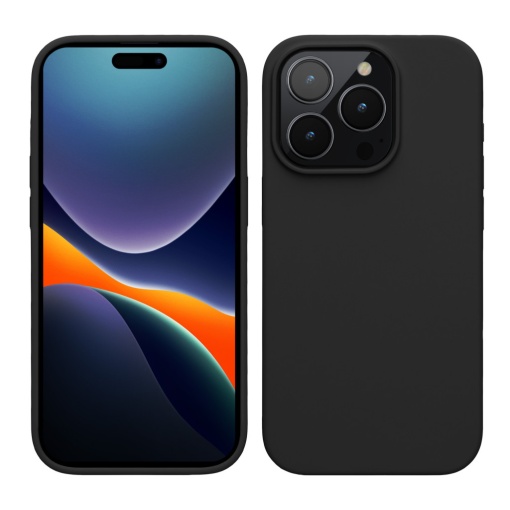 Husa Kwmobile pentru Apple iPhone 15 Pro Max, Negru, Silicon, 61956.01