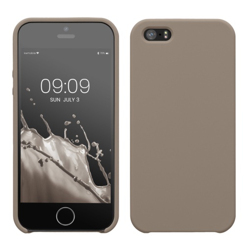 Husa Kwmobile pentru Apple iPhone 5/iPhone 5s/iPhone SE, Bej, Silicon, KWM000008GO105C