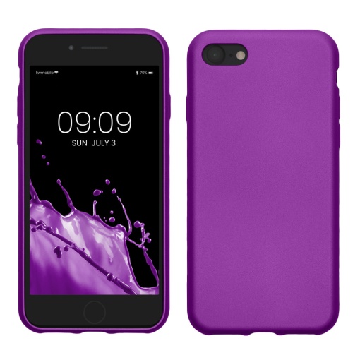 Husa Kwmobile pentru Apple iPhone SE (2022)/iPhone SE (2020)/iPhone 8, Violet, Silicon, KWM0000085R011C
