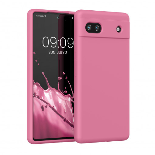 Husa Kwmobile pentru Google Pixel 6a, Silicon, Roz, 57815.212