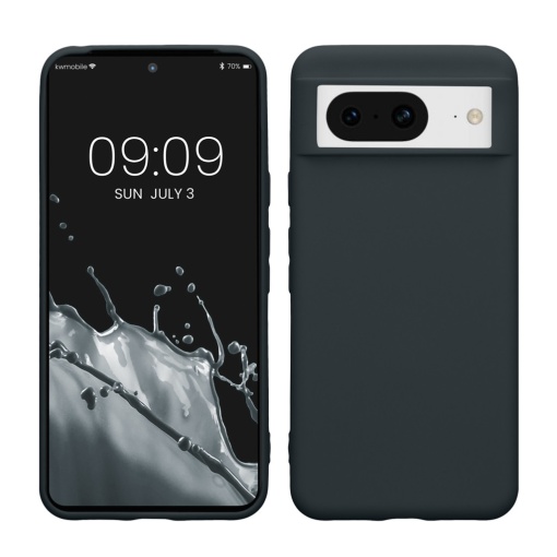 Husa Kwmobile pentru Google Pixel 8, Albastru inchis, Silicon, KWM0000208H018C