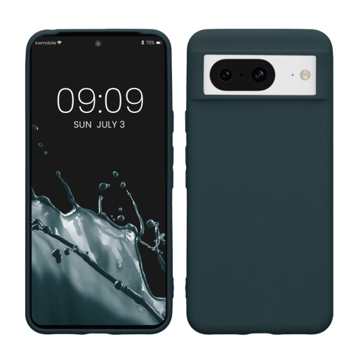 Husa Kwmobile pentru Google Pixel 8, Verde inchis, Silicon, 61855.202