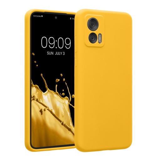 Husa Kwmobile pentru Motorola Edge 30 Neo, Galben, Silicon, KWM000018PE012C