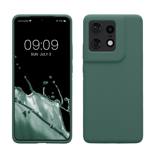 Husa Kwmobile pentru Motorola Edge 50 Pro, Verde, Silicon, KWM000022SN004C