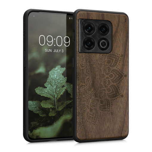 Husa Kwmobile pentru OnePlus 10 Pro, Lemn, Maro, 57462.03