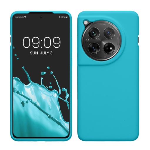 Husa Kwmobile pentru OnePlus 12, Albastru deschis, Silicon, KWM000022QC006C