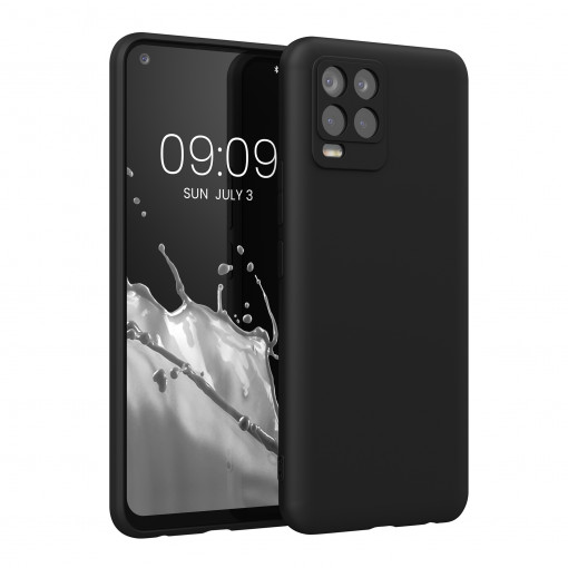 Husa Kwmobile pentru Realme 8 (2021)/8 Pro (2021), Silicon, Negru, 57242.47