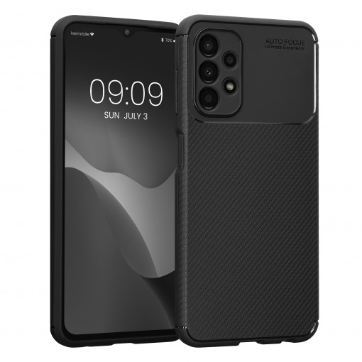 Husa Kwmobile pentru Samsung Galaxy A13, Silicon, Negru, 58243.02