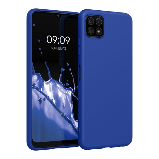 Husa Kwmobile pentru Samsung Galaxy A22 5G, Albastru, Silicon, KWM0000138D037C