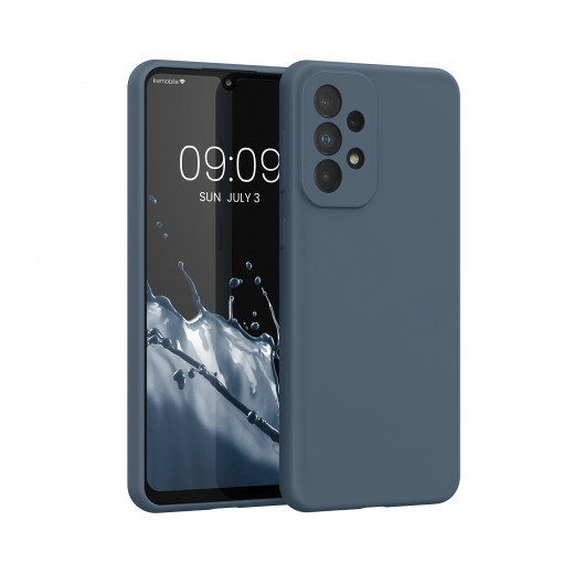 Husa Kwmobile pentru Samsung Galaxy A33 5G, Silicon, Albastru, 57833.202