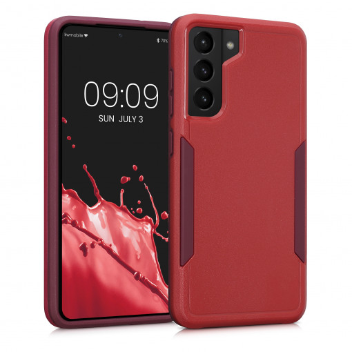 Husa Kwmobile pentru Samsung Galaxy S21 FE, Silicon, Rosu, 59374.09