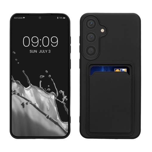 Husa Kwmobile pentru Samsung Galaxy S24 Plus, Negru, Silicon, KWM000021TM001C