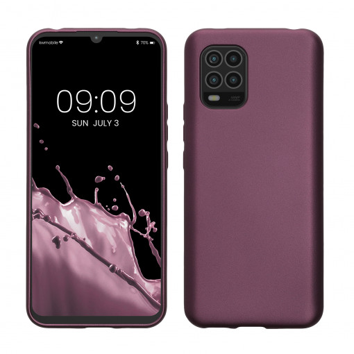 Husa kwmobile pentru Xiaomi Mi 10 Lite 5G, Silicon, Mov, 52491.230