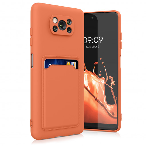Husa Kwmobile pentru Xiaomi Poco X3 NFC/Poco X3 Pro, Silicon, Portocaliu, 56050.29