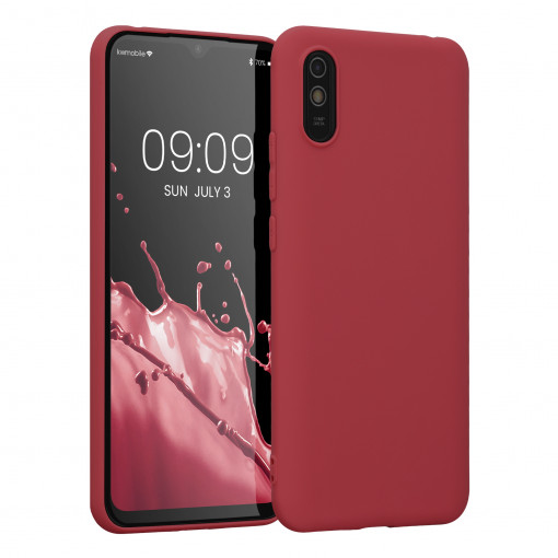Husa Kwmobile pentru Xiaomi Redmi 9A/Redmi 9AT, Silicon, Rosu, 52847.229