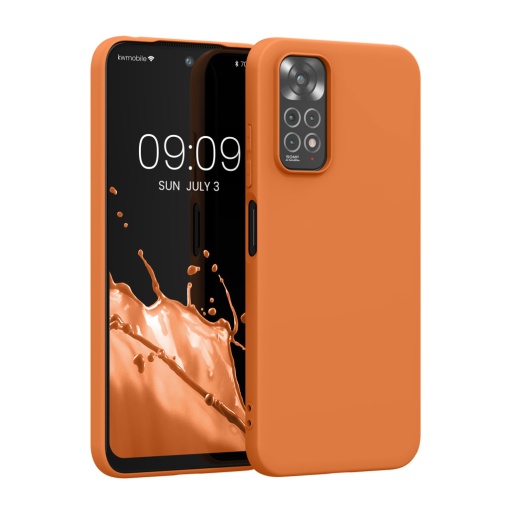 Husa Kwmobile pentru Xiaomi Redmi Note 11/Note 11s, Portocaliu, Silicon, KWM0000150V055C