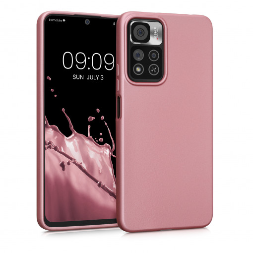 Husa Kwmobile pentru Xiaomi Redmi Note 11 Pro Plus 5G, Silicon, Rose Gold, 59142.31