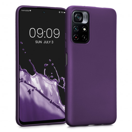 Husa Kwmobile pentru Xiaomi Redmi Note 11S 5G/Poco M4 Pro 5G, Silicon, Mov, 56932.115