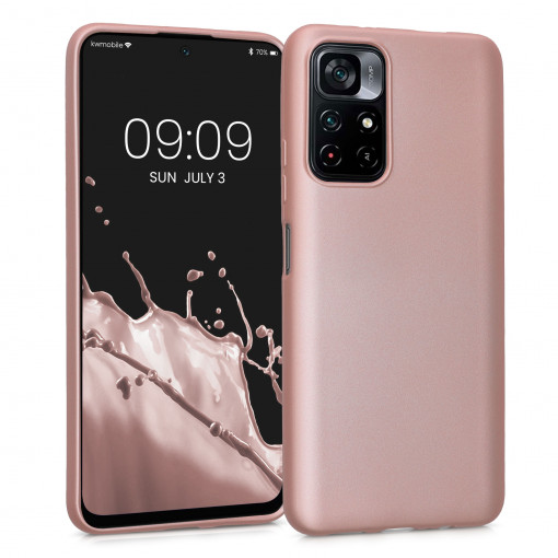 Husa Kwmobile pentru Xiaomi Redmi Note 11S 5G/Poco M4 Pro 5G, Silicon, Rose Gold, 56932.31