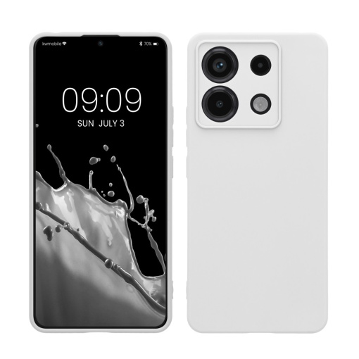 Husa Kwmobile pentru Xiaomi Redmi Note 13 Pro 5G, Alb, Silicon, KWM000020LD025C