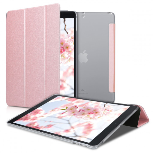 Husa pentru Apple iPad 10.2 2019, Piele ecologica, Rose Gold, 50343.81