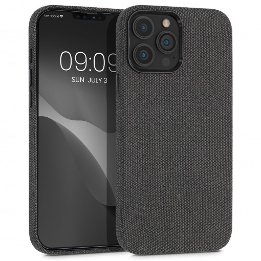 Husa pentru Apple iPhone 13 Pro Max, Textil, Gri, 56773.19, kwmobile