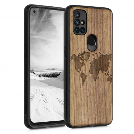 Husa pentru OnePlus Nord N10 5G, Lemn, Maro, 54718.03