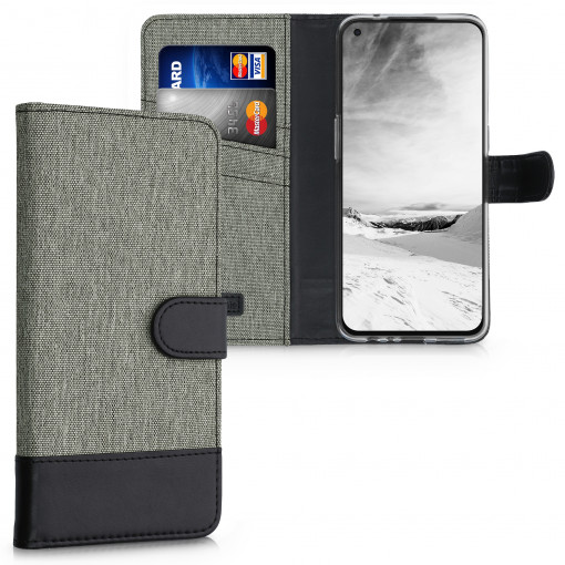 Husa pentru OnePlus Nord N10 5G, Textil, Gri, 55806.22
