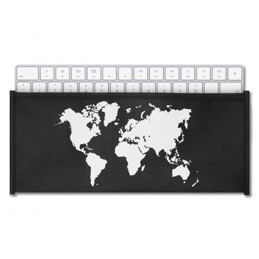 Husa pentru tastatura Apple Magic Keyboard, Kwmobile, Negru/Alb, Plastic, 49503.02