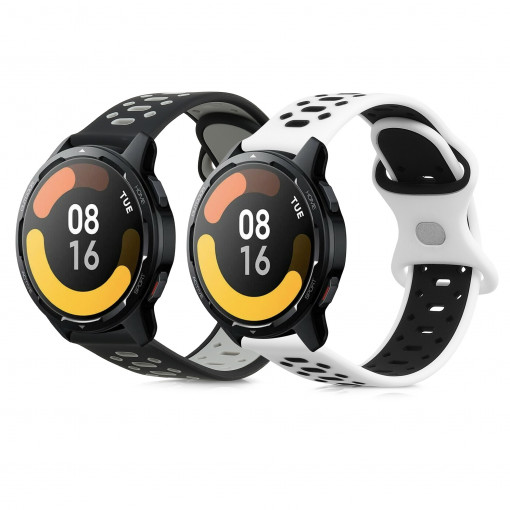 Set 2 curele pentru Xiaomi Watch S1/Watch S1 Active/Mi Watch Sport, Kwmobile, Multicolor, Silicon, 58994.01