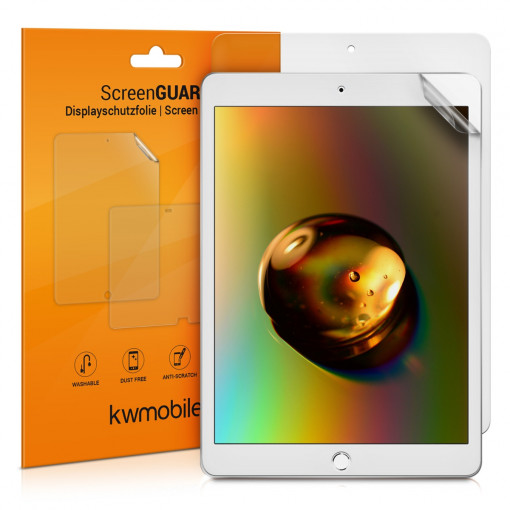Set 2 Folii de protectie mate pentru tableta Apple iPad 10.2 (2019-2021) , Kwmobile, Transparent, Plastic, 50339.2