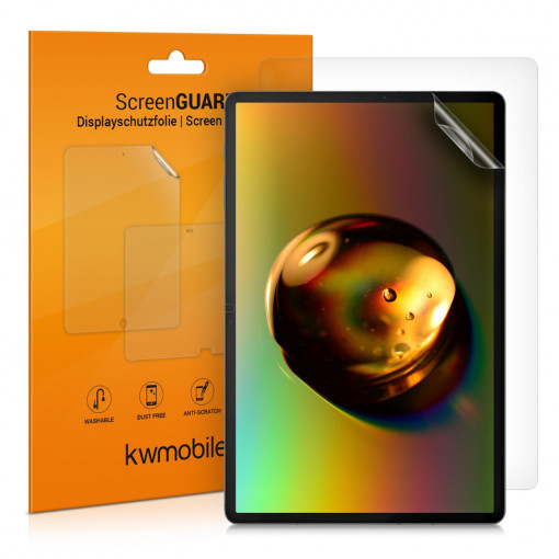 Set 2 Folii de protectie pentru tableta Samsung Galaxy Tab S7 Plus/Tab S7 FE , Kwmobile, Transparent, Plastic, 52920.1