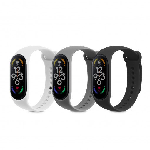 Set 3 Curele pentru Xiaomi Mi Band 7, Kwmobile, Multicolor, Silicon, 58974.01