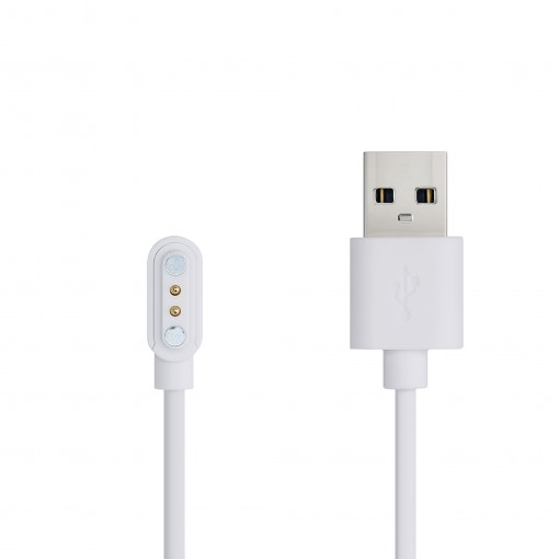 Cablu de incarcare USB pentru Willful Smartwatch/Fitnesstracker, Kwmobile, Alb, Plastic, 54523.02
