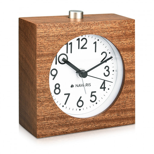 Ceas cu alarma analogic din lemn Snooze Retro, 43906