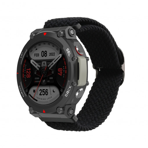 Curea kwmobile pentru Huami T-Rex 2, Nylon, Negru, 59598.01
