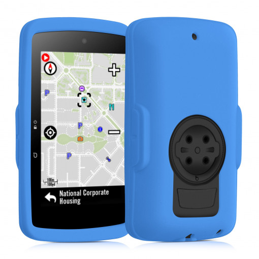 Husa de protectie pentru GPS Bryton Rider S800, Kwmobile, Albastru, Silicon, 59163.04