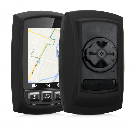 Husa de protectie pentru GPS IGPSPORT iGS50E/iGS50, Kwmobile, Negru, Silicon, 58164.01