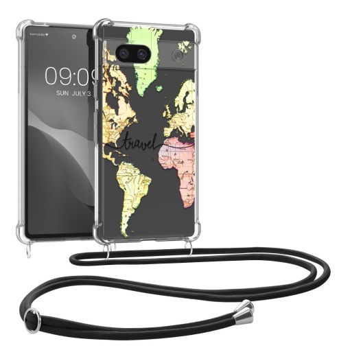 Husa Kwmobile cu jnur pentru Google Pixel 7a, Multicolor, Silicon, KWM000019YL004C