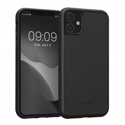 Husa Kwmobile pentru Apple iPhone 11, Piele ecologica, Negru, 59028.01