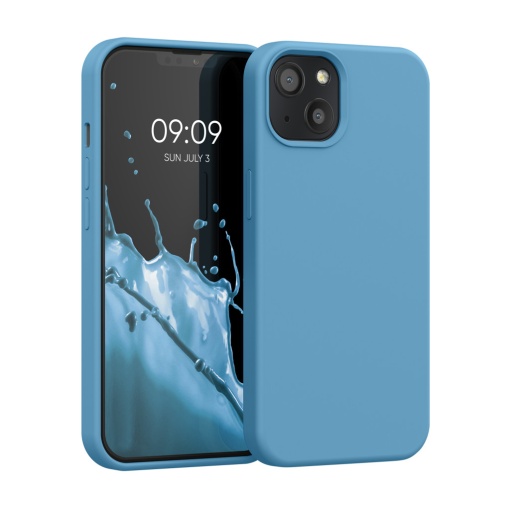 Husa Kwmobile pentru Apple iPhone 13, Albastru, Silicon, KWM000013OV098C