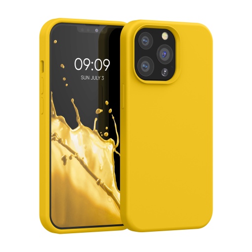 Husa Kwmobile pentru Apple iPhone 13 Pro, Galben, Silicon, KWM000013OX048C