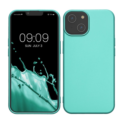 Husa Kwmobile pentru Apple iPhone 14, Verde, Silicon, KWM000022RV002C