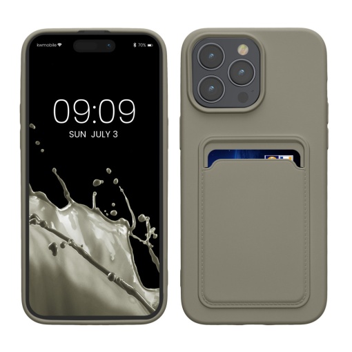 Husa Kwmobile pentru Apple iPhone 15 Pro Max, Gri, Silicon, KWM000020EP011C