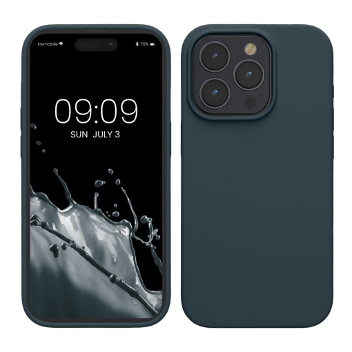 Husa Kwmobile pentru Apple iPhone 15 Pro Max, Verde inchis, Silicon, KWM000020CD020C