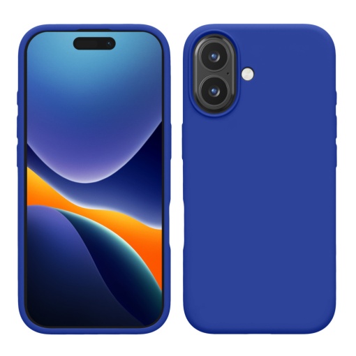 Husa Kwmobile pentru Apple iPhone 16, Albastru, Silicon, KWM000022TU004C