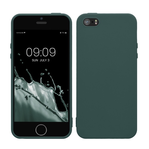 Husa Kwmobile pentru Apple iPhone 5/iPhone 5s/iPhone SE, Verde, Silicon, KWM000007UT016C
