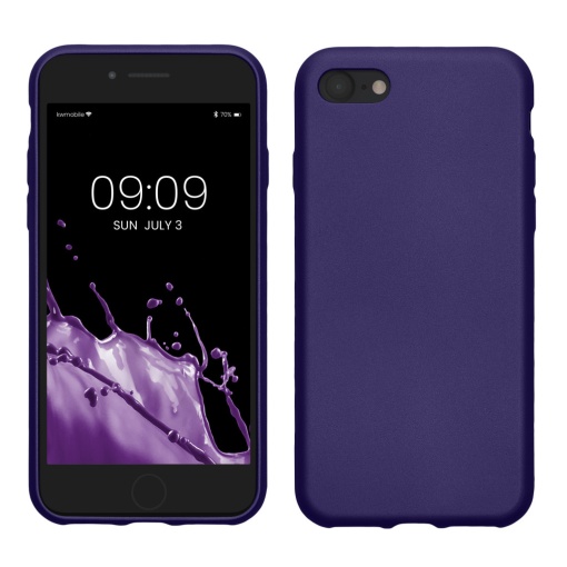 Husa Kwmobile pentru Apple iPhone SE (2022)/iPhone SE (2020)/iPhone 8, Albastru, Silicon, KWM0000085R014C