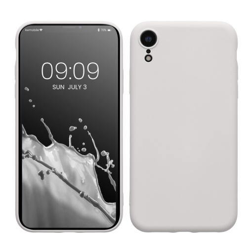 Husa Kwmobile pentru Apple iPhone XR, Alb, Silicon, 49983.48